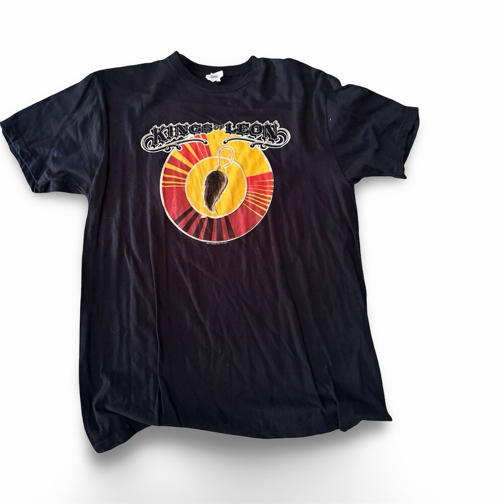 Kings of Leon T-Shirt Unisex XL Black 2011 Tour Concert Graphic Crew Neck